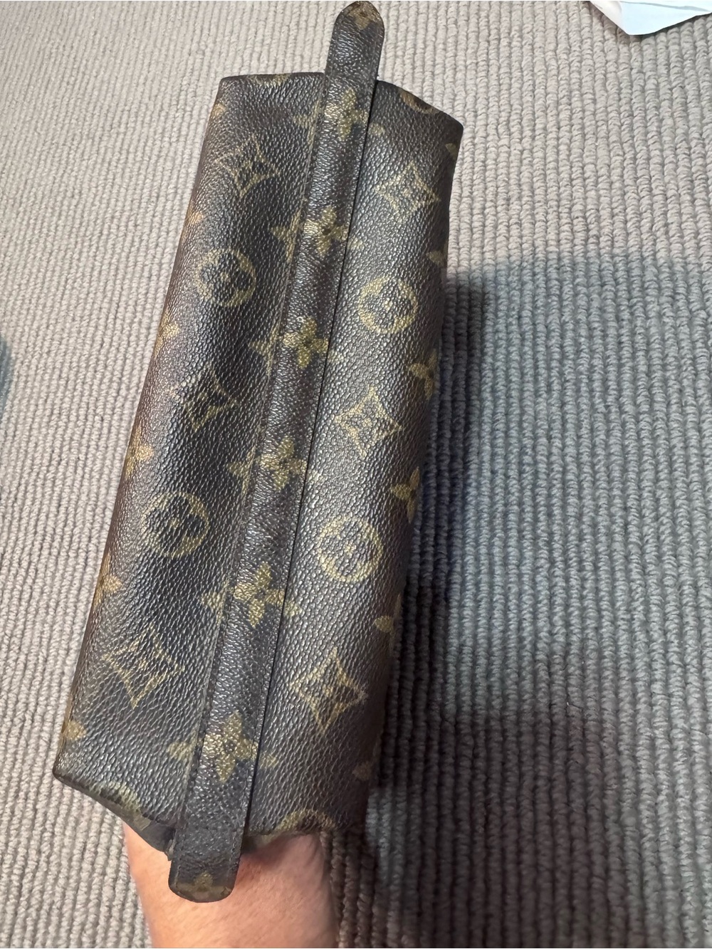 Auth Louis Vuitton Monogram Canvas Brown and Gold Toiletry Pouch - Picture 4 of 15